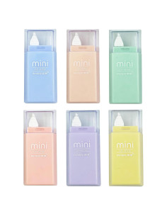 Cinta Correctora LOPURO 6Pcs Pastel 5mm Aplicador Ergonómico
