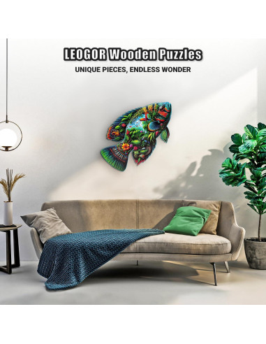 Rompecabezas de Madera LEOGOR 350 Piezas Fantasía de Peces
