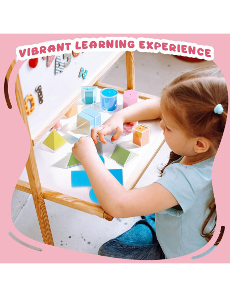 Set de 12 Formas Geométricas Plegables Faccito 2D 3D Multicolor