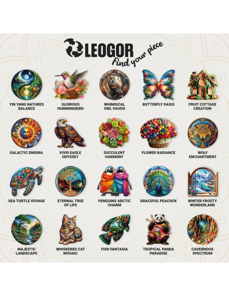 Rompecabezas de Madera LEOGOR 350 Piezas Fantasía de Peces Rompecabezas de Madera LEOGOR 350 Piezas Fantasía de Peces