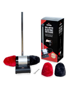 Pulidor de Zapatos Eléctrico JOUNJIP Deluxe con 4 Fundas