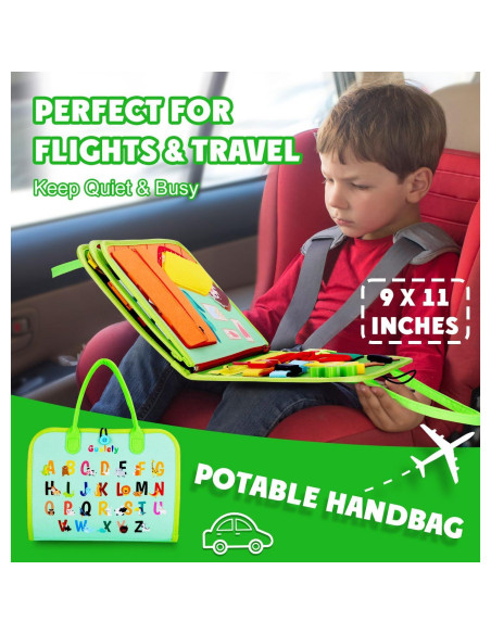 Guolely Busy Board Montessori Verde - Juguete Educativo 1-4 Años