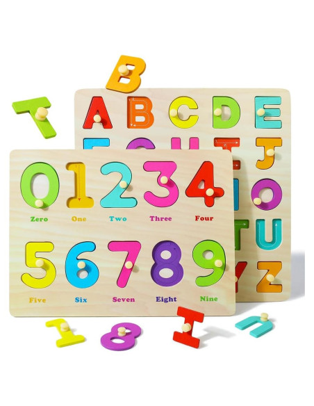 Rompecabezas de Madera GRINNNIE para Niños 2-4 Años