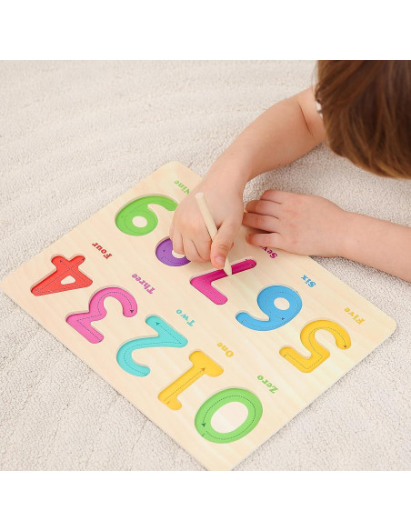 Rompecabezas de Madera GRINNNIE para Niños 2-4 Años