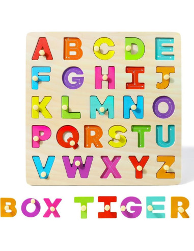 Rompecabezas de Madera GRINNNIE para Niños 2-4 Años