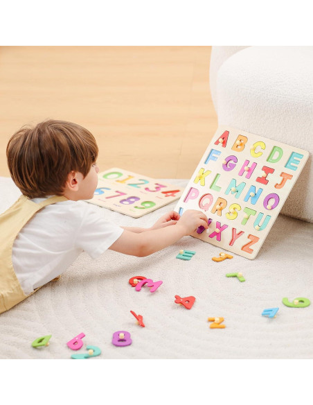 Rompecabezas de Madera GRINNNIE para Niños 2-4 Años