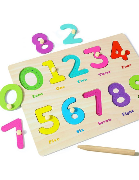 Rompecabezas de Madera GRINNNIE para Niños 2-4 Años