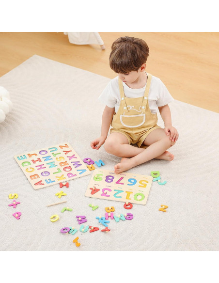 Rompecabezas de Madera GRINNNIE para Niños 2-4 Años