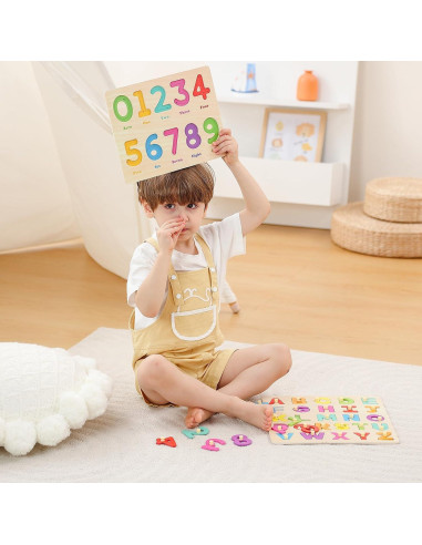 Rompecabezas de Madera GRINNNIE para Niños 2-4 Años