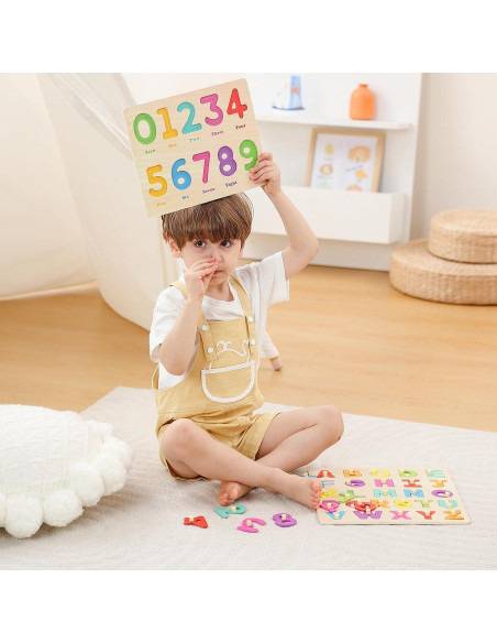 Rompecabezas de Madera GRINNNIE para Niños 2-4 Años