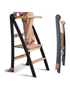 Taburete Plegable Montessori Goodevas Grafito 88 cm para Niños