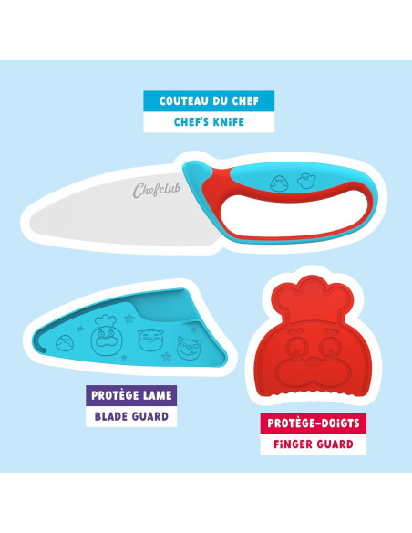 Cuchillo de cocina seguro para niños Chefclub Kids 10 cm Cuchillo de cocina seguro para niños Chefclub Kids 10 cm
