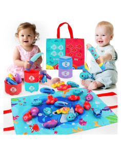 Juego de Pesca de Tela Montessori Genérico 23PCS Educativo