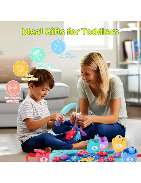 Juego de Pesca de Tela Montessori Genérico 23PCS Educativo