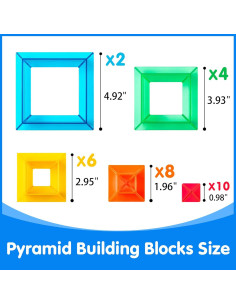 Bloques de Construcción Translucidos Odoorgames - 30 Piezas Montessori 2
