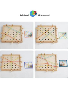 Juego de Enhebrado y Costura EduLand Montessori 2 en 1 2