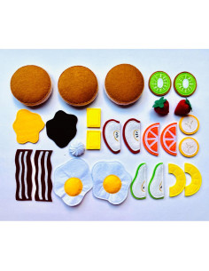 Juego de Desayuno de Panqueques Grande de Fieltro - 26 Piezas 2