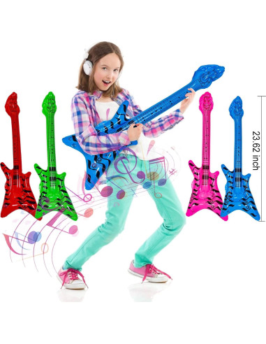 Max Fun 30 PCS Juguetes Inflables Fiesta Rock Star