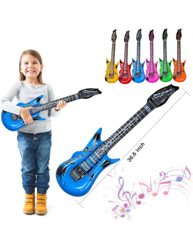 Max Fun 30 PCS Juguetes Inflables Fiesta Rock Star