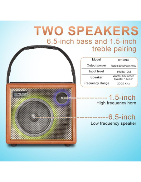 Máquina de Karaoke Coolmusic BP-SING 4.49kg Bluetooth 2 Canales