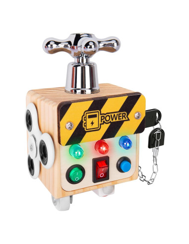 Cubo Ocupado LED Zeoddler para Niños 1+ Años, Juguete Montessori