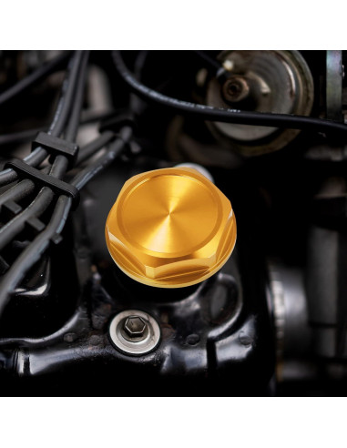 Tapa de Llenado de Aceite X AUTOHAUX Aluminio Dorado 31mm