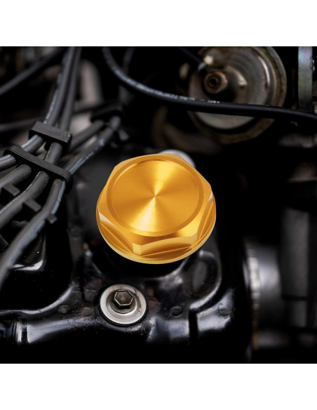 Tapa de Llenado de Aceite X AUTOHAUX Aluminio Dorado 31mm