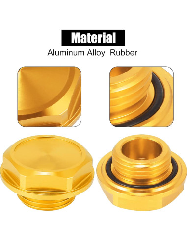 Tapa de Llenado de Aceite X AUTOHAUX Aluminio Dorado 31mm