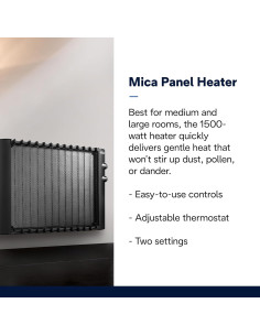 Calefactor Eléctrico De'Longhi HMP1500 1500W Mica Negro 2