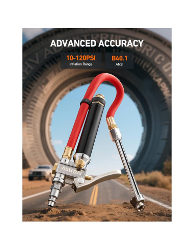 Medidor de Presión de Neumáticos AstroAI T3 con Inflador 10-120 PSI