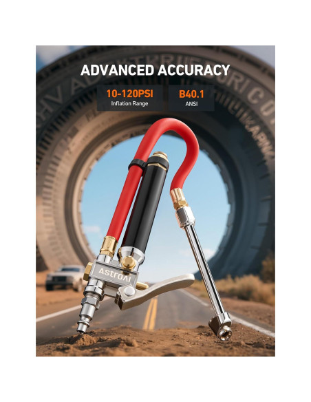 Medidor de Presión de Neumáticos AstroAI T3 con Inflador 10-120 PSI
