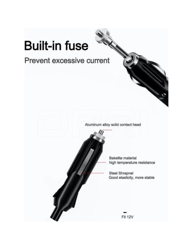 Cable de Alimentación 12V CC DRRI para Neveras Portátiles 3M