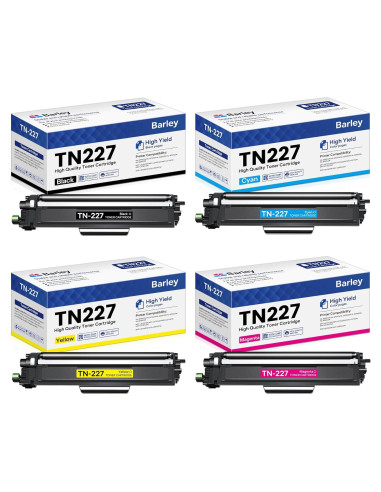 Cartucho de Tóner Alto Rendimiento Barley TN227 Paquete 4