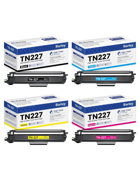 Cartucho de Tóner Alto Rendimiento Barley TN227 Paquete 4