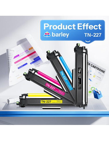 Cartucho de Tóner Alto Rendimiento Barley TN227 Paquete 4