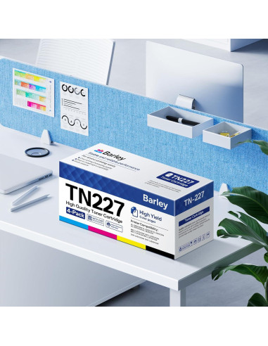 Cartucho de Tóner Alto Rendimiento Barley TN227 Paquete 4