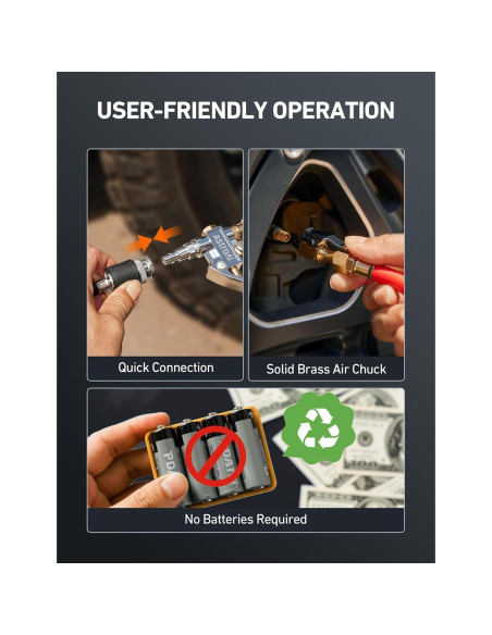 Medidor de Presión de Neumáticos AstroAI T3 con Inflador 10-120 PSI