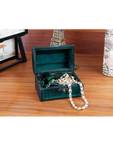 Caja de Tesoro Pequeña WaaHome Verde 11.7x7.6x7.6 cm