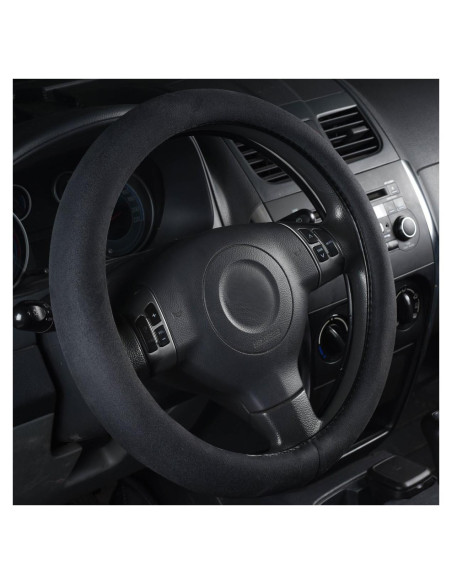 Cubierta de Volante CAR PASS de Espuma de Memoria Negra 36.83-39.37 cm