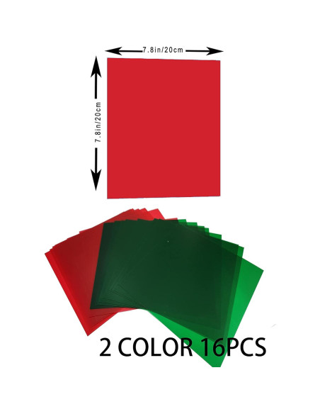 Filtros de Luz de Gel Tungsang TS-1 20x20cm 16 Piezas Rojo Verde Filtros de Luz de Gel Tungsang TS-1 20x20cm 16 Piezas Rojo Verde