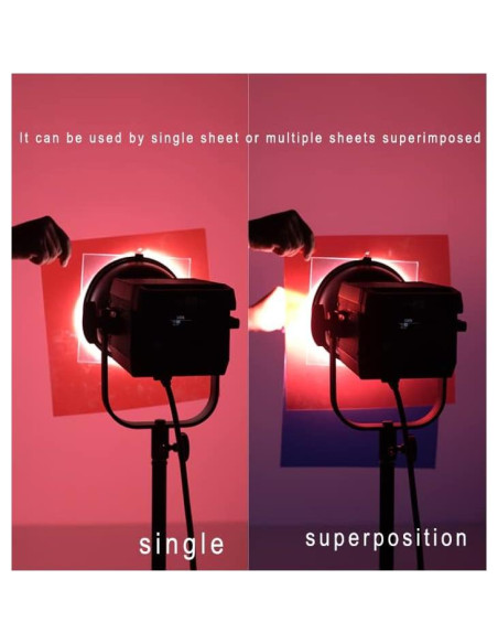 Filtros de Luz de Gel Tungsang TS-1 20x20cm 16 Piezas Rojo Verde Filtros de Luz de Gel Tungsang TS-1 20x20cm 16 Piezas Rojo Verde