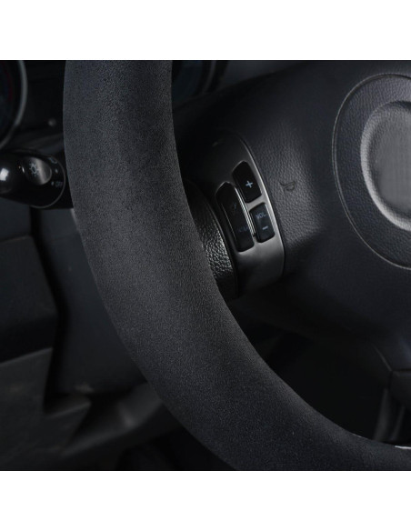 Cubierta de Volante CAR PASS de Espuma de Memoria Negra 36.83-39.37 cm