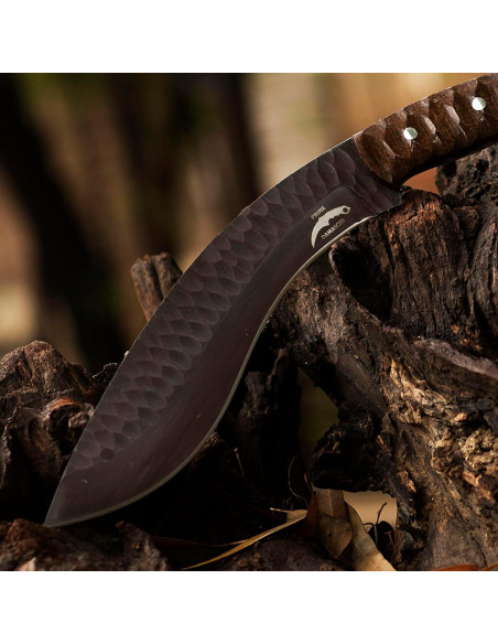 Cuchillo Kukri Prime Damascus con Funda de Cuero 25.4 cm