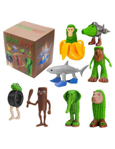 Figuras de Acción Brainrot Italiano 8PCS Coleccionables
