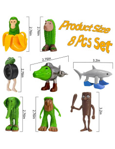 Figuras de Acción Brainrot Italiano 8PCS Coleccionables 2