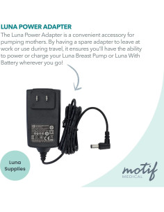 Adaptador de Alimentación Motif Medical para Bomba Luna 12V 2