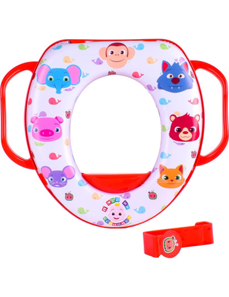 Asiento de Entrenamiento para Baño CoComelon Rojo Acolchado