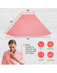 Cubierta de Lactancia Multifuncional Rosa - Tela Modal 8-en-1 2