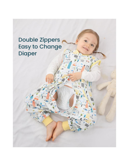 Saco de Sueño HOMEAL 2T-3T Algodón para Niños con Piernas