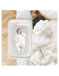 Cuna Lateral INFANS Ajustable para Bebés Blanco 3 en 1